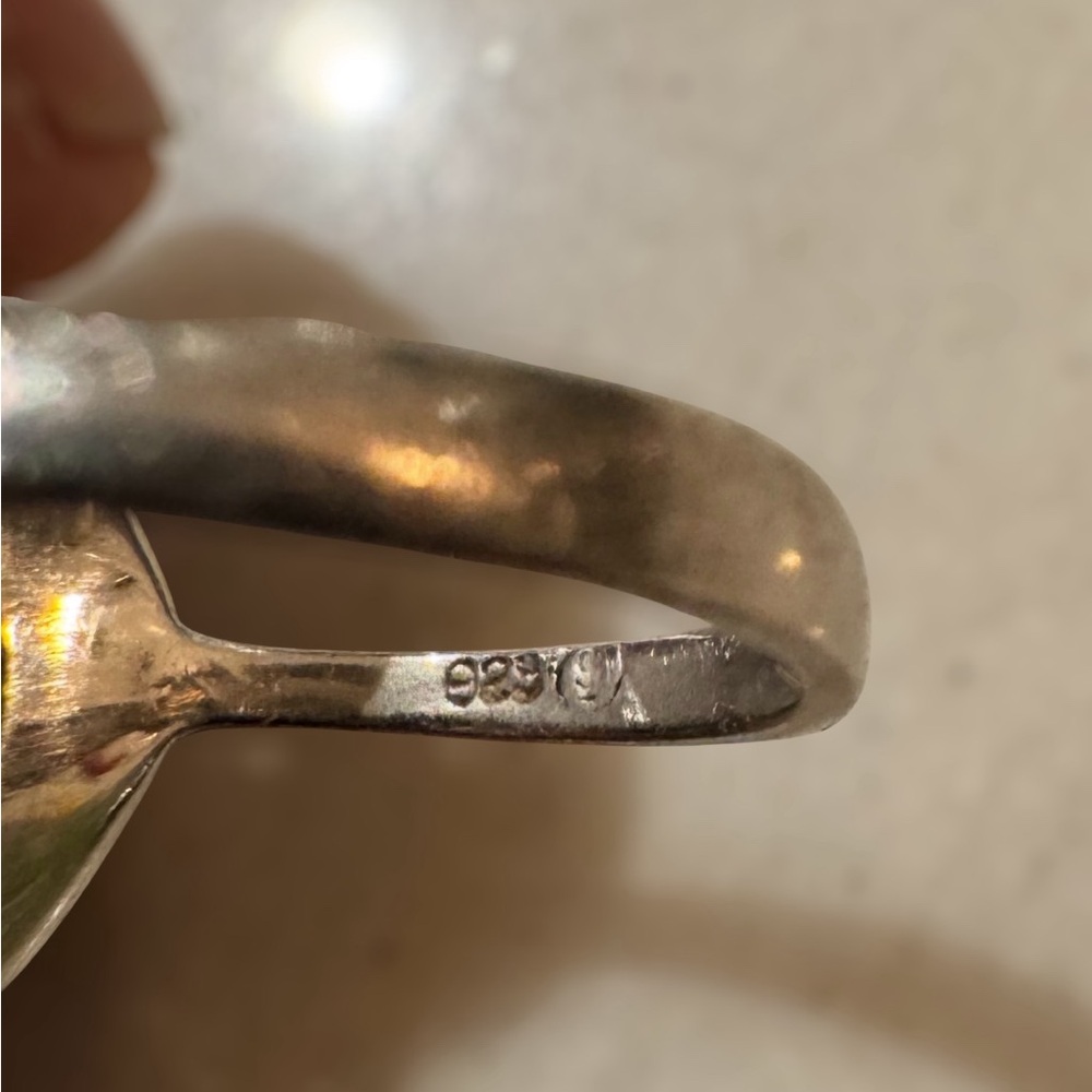 Sterling Silver Open Circle Ring With Hebrew Bles… - image 3